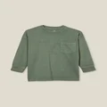 Cotton On Kids - The Essential Long Sleeve Tee - Swag green wash