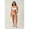 Body - Butterfly Lace Tanga G String Brief - Cream