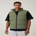 Cotton On Men - Recycled Puffer Vest - Sage