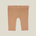 Cotton On Kids - The Row Rib Skinny Legging - Taupy brown wash