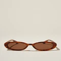 Rubi - Ophelia Oval Sunglasses - Sepia tort