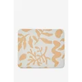 Typo - Neoprene Mouse Pad - Abstract foliage ecru