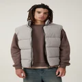 Cotton On Men - Recycled Puffer Vest - Asphalt
