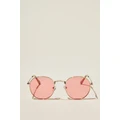 Cotton On Men - Bellbrae Polarized Sunglasses - Silver/brown/pink