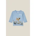 Cotton On Kids - Jamie Long Sleeve Tee-Lcn - Lcn dis dusty blue/bambi and rabbits