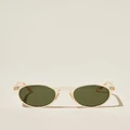 Cotton On Men - Lorne Polarized Sunglasses - Sand / crystal green