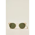 Cotton On Men - Lorne Polarized Sunglasses - Sand / crystal green