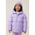 Cotton On Kids - Hunter Hooded Puffer Jacket - Lilac drop