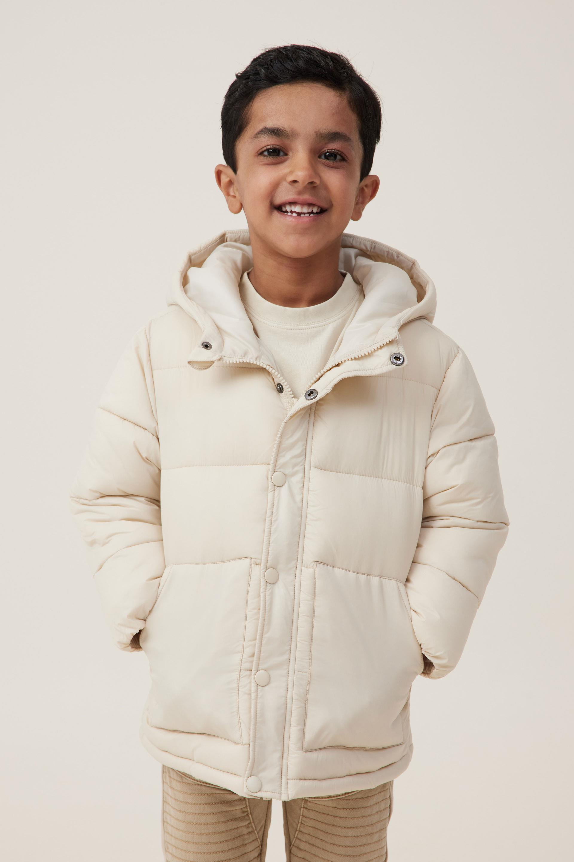 Cotton On Kids - Hunter Hooded Puffer Jacket - Rainy day