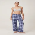 Body - Flannel Boyfriend Boxer Pant Personalised - Navy/blue check