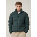 Cotton On Men - Recycled Puffer Jacket - Deep teal