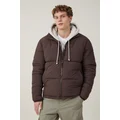 Cotton On Men - Recycled Puffer Jacket - Cigar brown