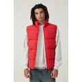 Cotton On Men - Recycled Puffer Vest - Race red