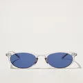 Cotton On Men - Lorne Polarized Sunglasses - Grey crystal/blue