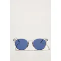 Cotton On Men - Lorne Polarized Sunglasses - Grey crystal/blue