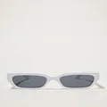 Cotton On Men - The Razor Sunglasses - White/black