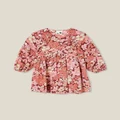 Cotton On Kids - Bronte Long Sleeve Dress - Vintage berry/quinn floral