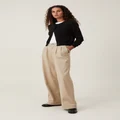 Cotton On Women - Charlie Chino Pant - Taupe