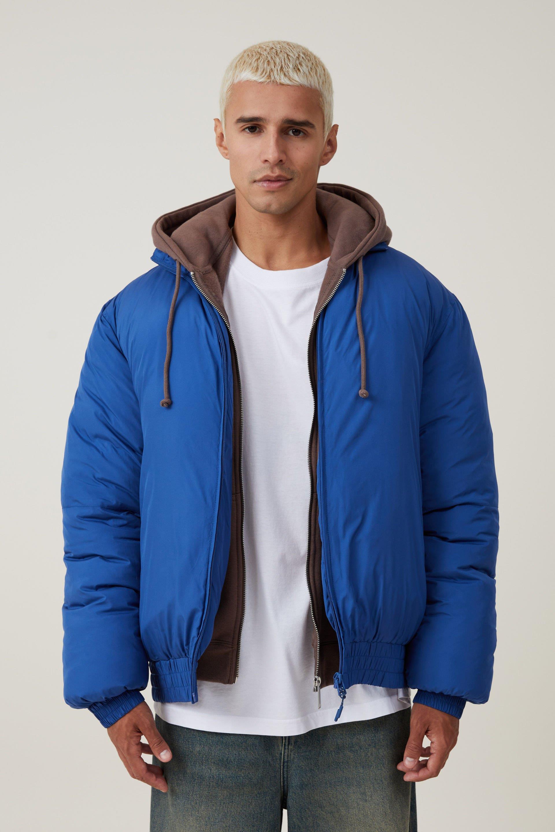Cotton On Men - Recycled Puffer Relaxed Bomber - Cobalt