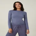 Body - Soft Lounge Long Sleeve Crew Neck Top - Infinity blue