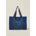Rubi - The Personalised Stand By Tote - Denim/navy