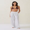 Body - Relaxed Pocket Beach Pant - Faded khaki stripe