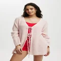 Body - Bow Tie Knit Cardi - Tender touch pink marle