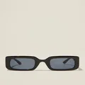 Rubi - Heidi Rectangle Sunglasses - Black
