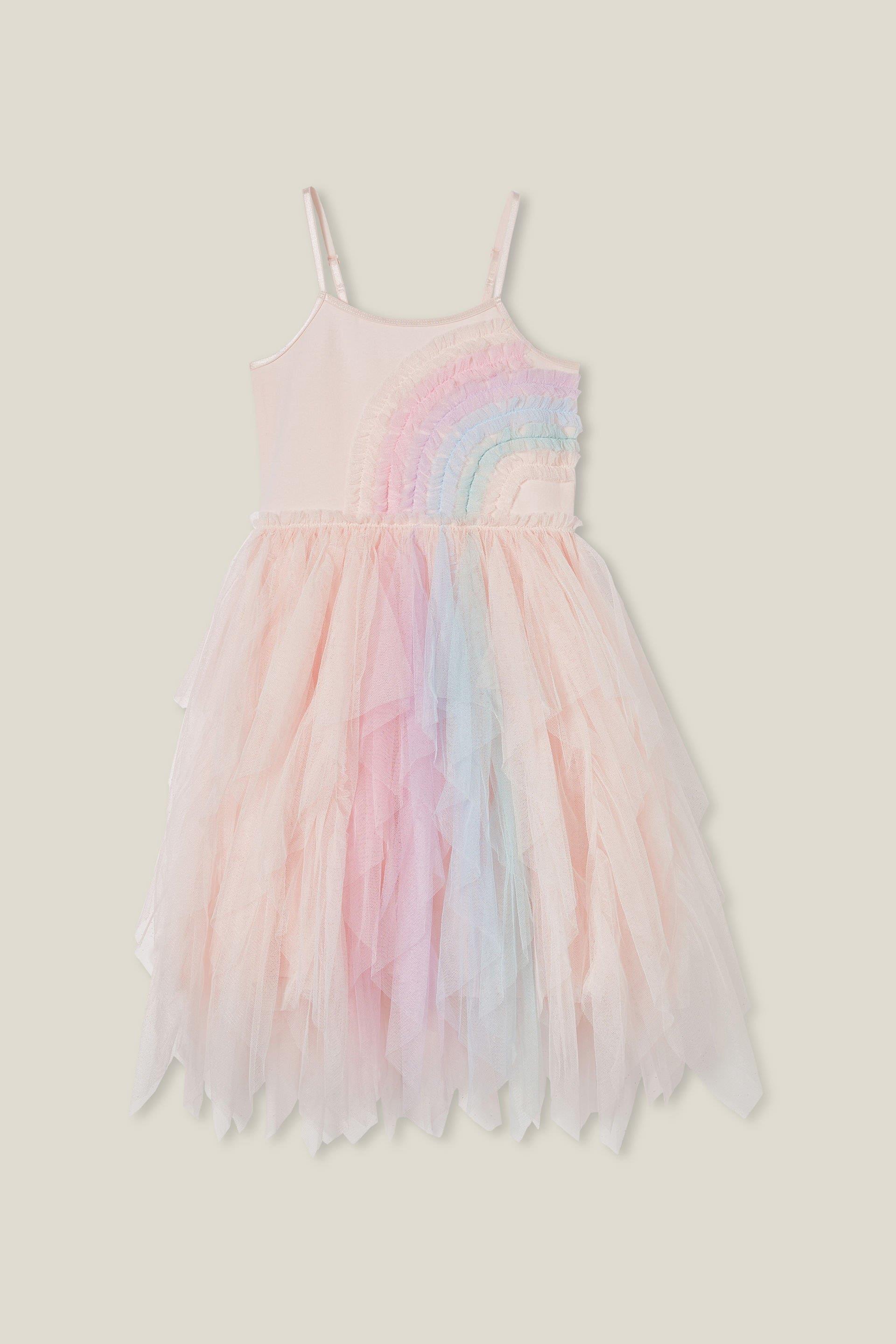 Cotton On Kids - Iris Dress Up Dress - Crystal pink/rainbow