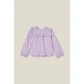 Cotton On Kids - Claire Long Sleeve Top - Lilac drop/bonnie ditsy