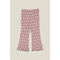 Cotton On Kids - Francine Flare Pant - Vintage berry/dolcie flower stamp