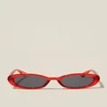 Rubi - Ophelia Oval Sunglasses - Scarlet red