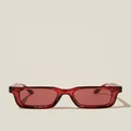 Cotton On Men - Tribeca Sunglasses - Burgundy crystal
