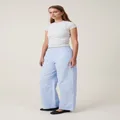 Cotton On Women - Noah Pant - Multi stripe/light blue