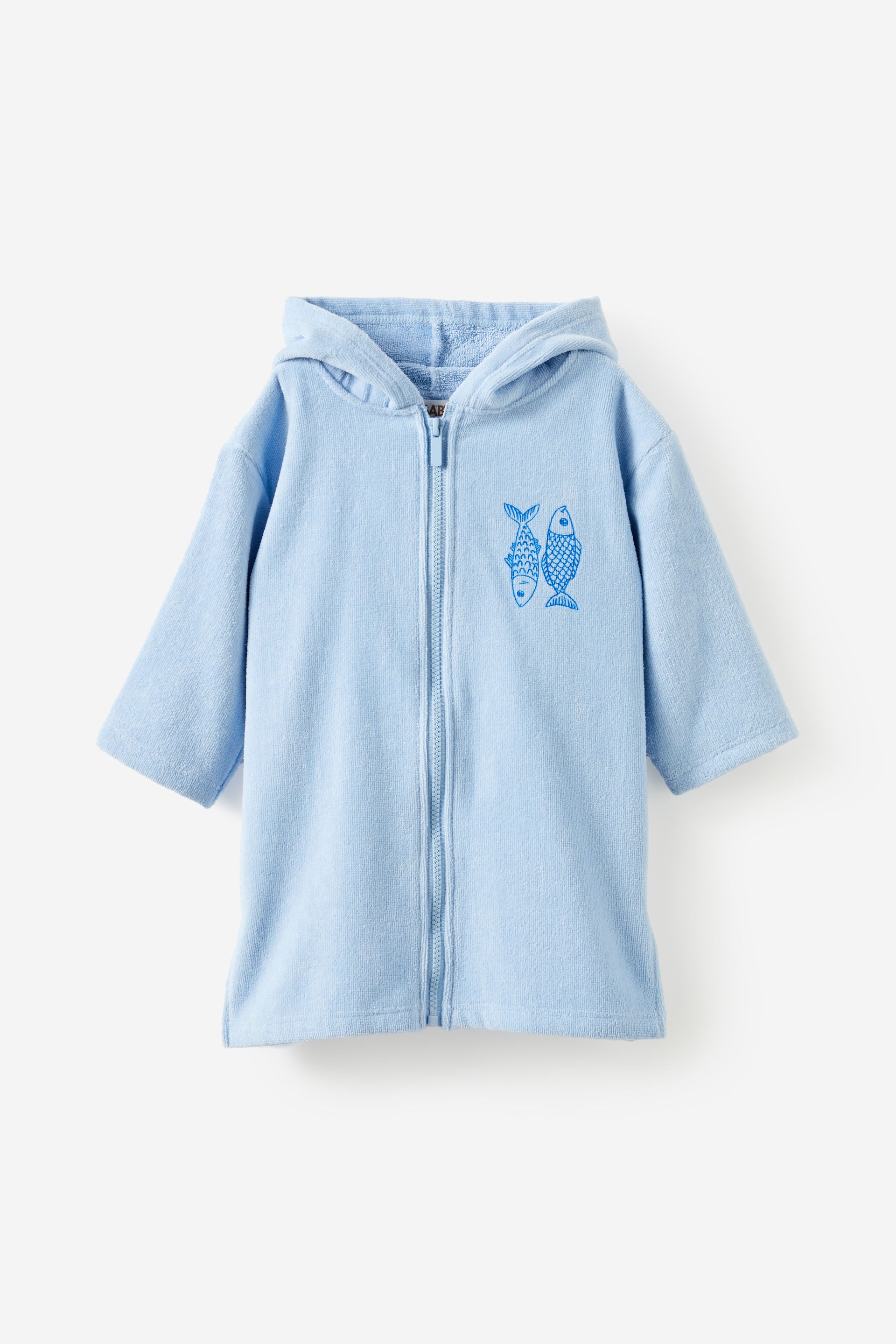 Cotton On Kids - Baby Zip Through Hooded Towel - Dawn blue/vacances