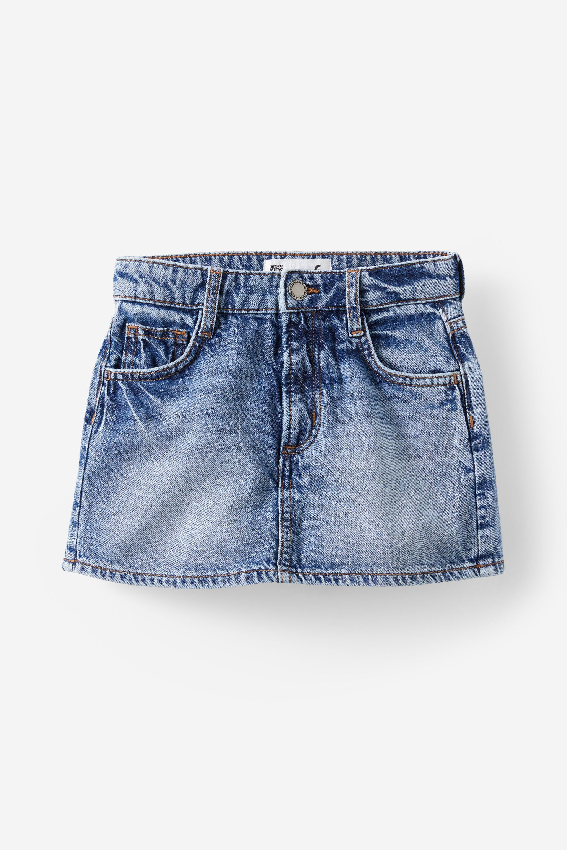 Cotton On Kids - Alayna Aline Denim Skort - Blue haven mid blue