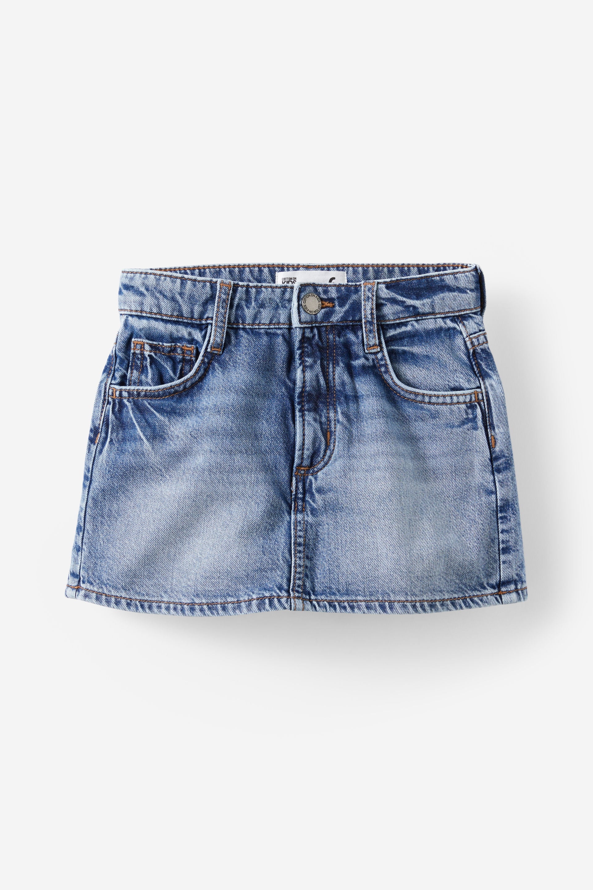 Cotton On Kids - Alayna Aline Denim Skort - Blue haven mid blue