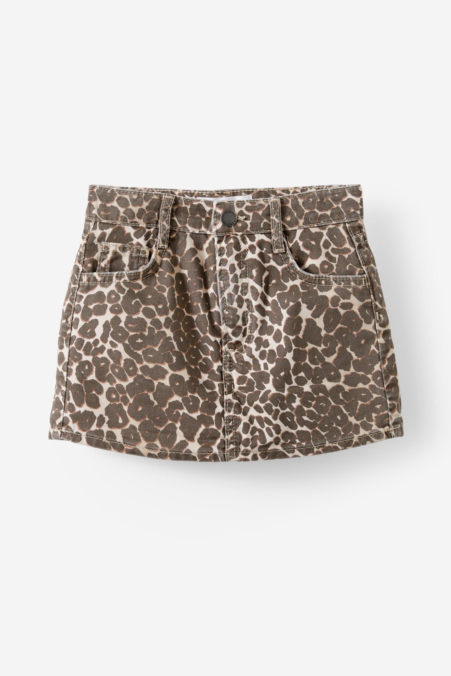 Cotton On Kids - Alayna Aline Denim Skort - Summer leopard