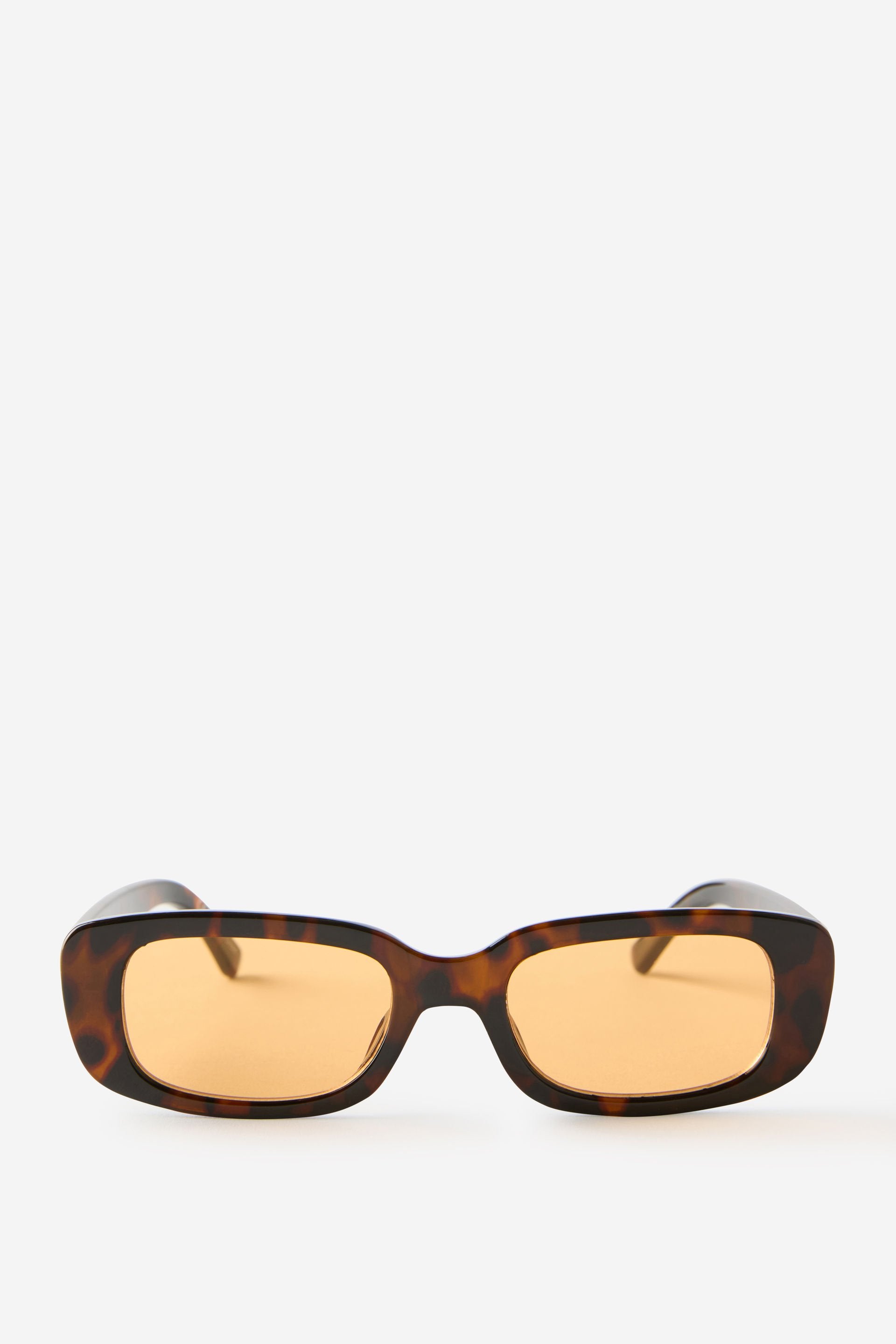 Rubi - Abby Rectangle Sunglasses - Deep tort/yellow