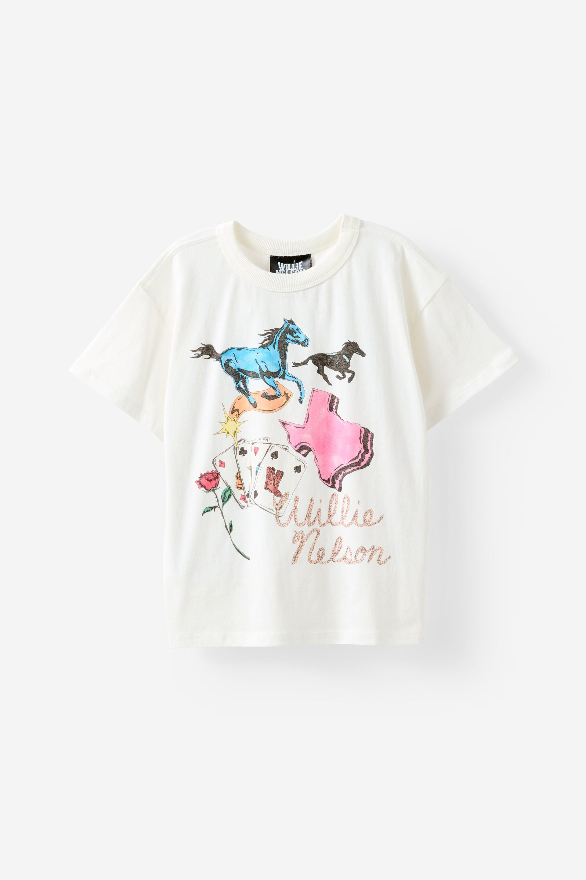 Cotton On Kids - License Drop Shoulder Short Sleeve Tee - Lcn bra willie nelson horses/vanilla