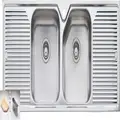 Oliveri Nu-Petite Double Bowl Inset Sink With Left & Right Drainers NP653