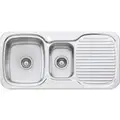 Oliveri LakeLand 1 & 1/2 Double Left Hand Bowl Inset Sink With Drainer LL126