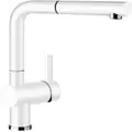 Blanco White 140° Swivel Spout Pull Out Mixer Tap LINUSSW 519369