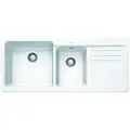 Blanco 1 & 1/2 White Double Inset Granite Sink With Drainer NAYA8SWK5 526835