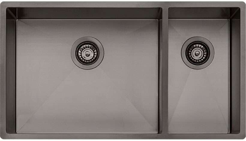 Oliveri Spectra 1 and 1/2 Bowl Sink Gun Metal SB35GM