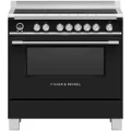 Fisher & Paykel 90cm 140L Induction Freestanding Oven/Stove Black OR90SCI6B1