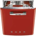 Smeg 60cm Retro Style Built-In Underbench Dishwasher Red DWIFABR2