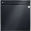LG 60cm QuadWash Matte Black Freestanding Dishwasher XD3A25MB