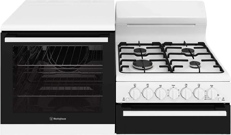 Westinghouse 110cm 80L Gas Freestanding Oven/Stove White WDG110WCNG-L