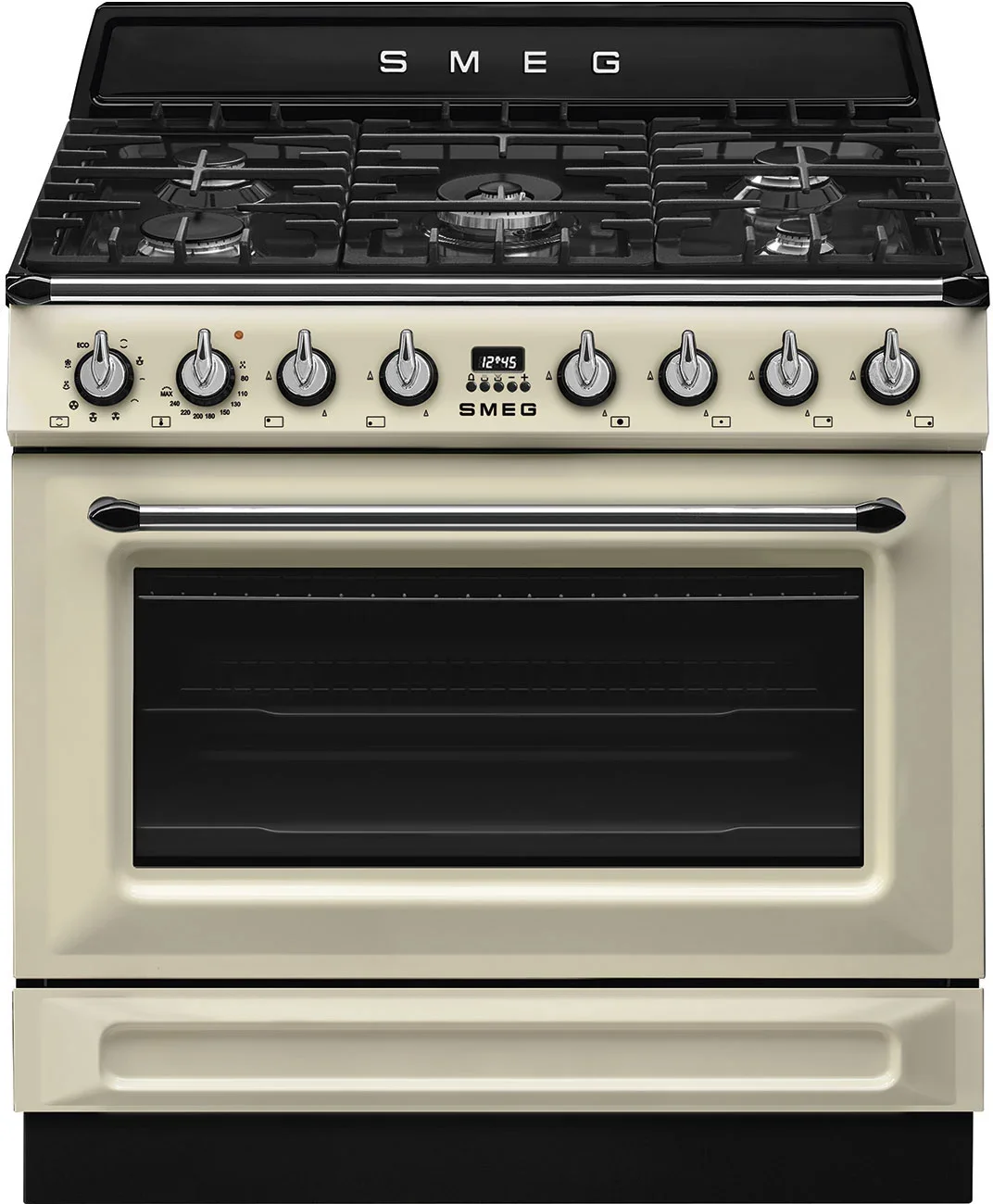 Smeg 90cm Victoria Freestanding Dual Fuel Oven/Stove Cream TRA90GMP